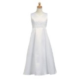 Alvina Satin Fi ... mmunion A-Line Dress