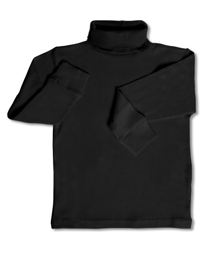 Leveret Solid Turtleneck 100% Cotton (2-5 Toddler) Variety of Colors (3 Toddler, Black)