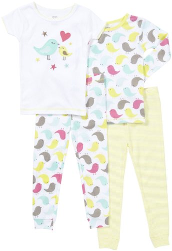 Carter’s 4-Pc PJ Set – Birds Stripe- 12 Months