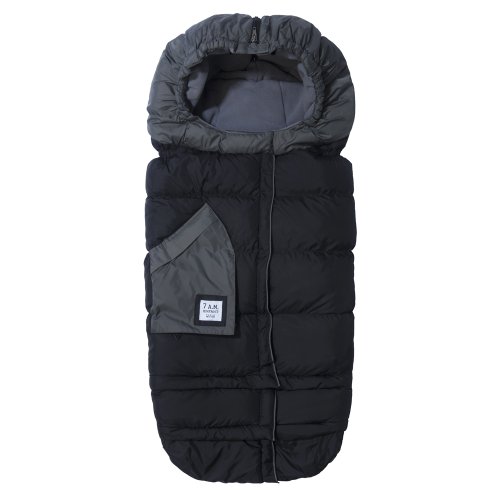 7A.M. ENFANT “Blanket 212 Evolution” Extendable Bunting Adaptable for Strollers – Black/Gray