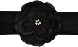 Emma Silk Flower Baby Headband (Black)