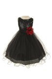 Sequin Bodice T ... Girl Dress - Black 6