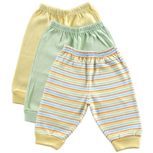 Luvable Friends 3-Pack Baby Pants, Yellow, 3-6 months