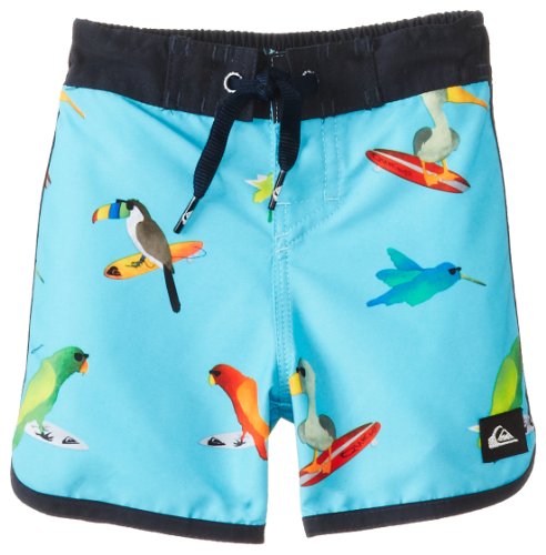 Quiksilver Baby-Boys Infant Pollybird Boardshort, Lagoon, 18-24 Months