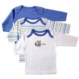 3-Pack Long Sle ... s, Blue, 9-12 months
